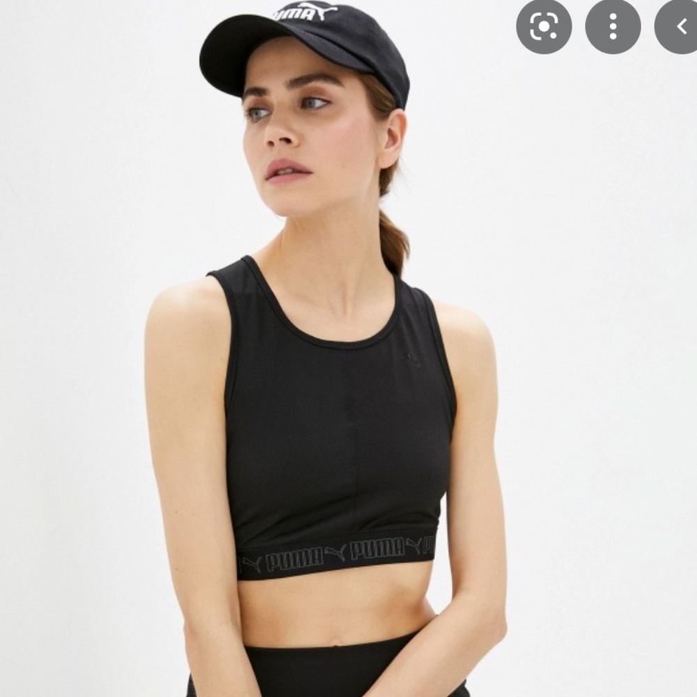 Puma Black Crop Top Legging Workout Set